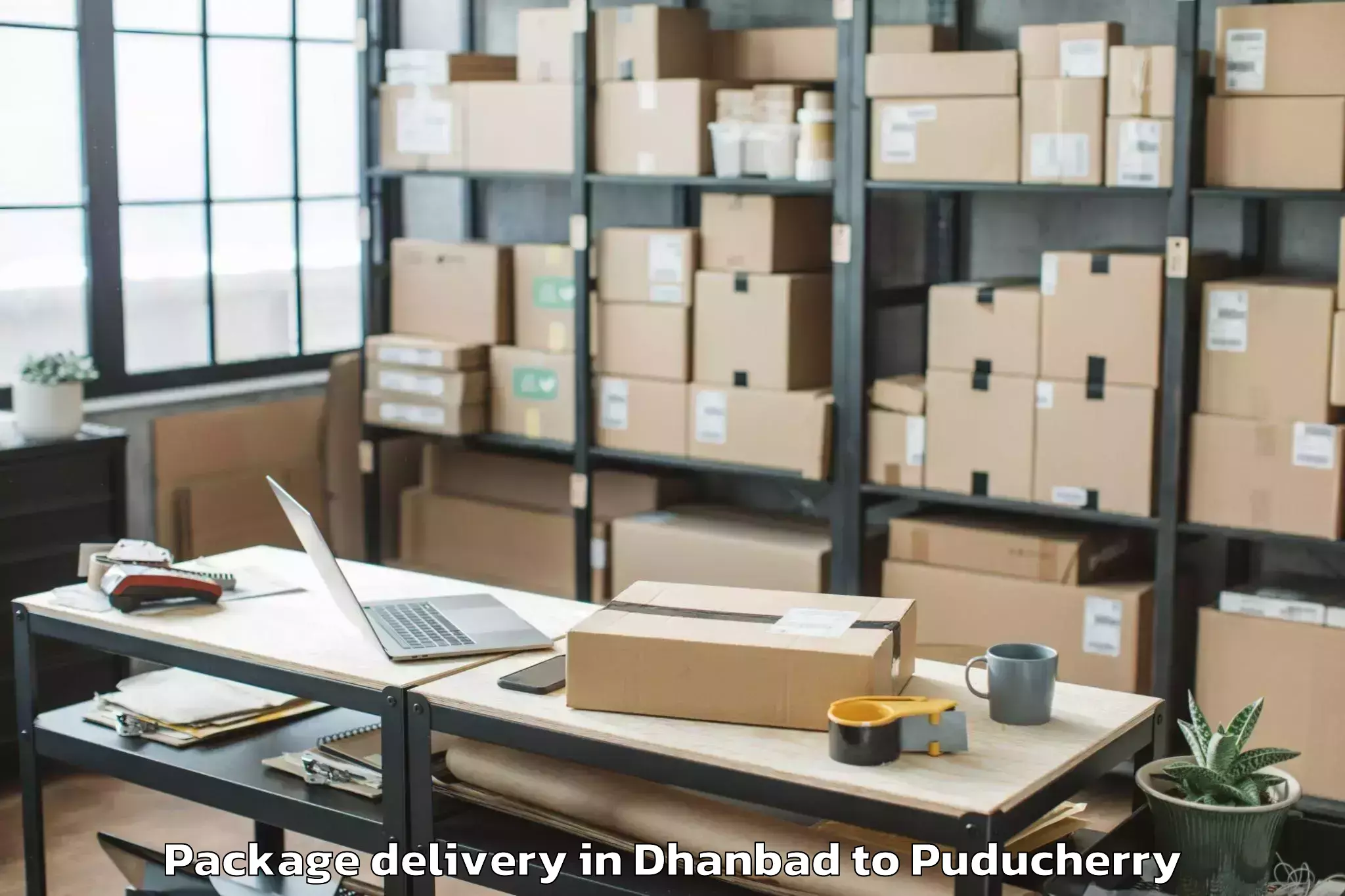 Professional Dhanbad to Pondicherry University Puduche Package Delivery